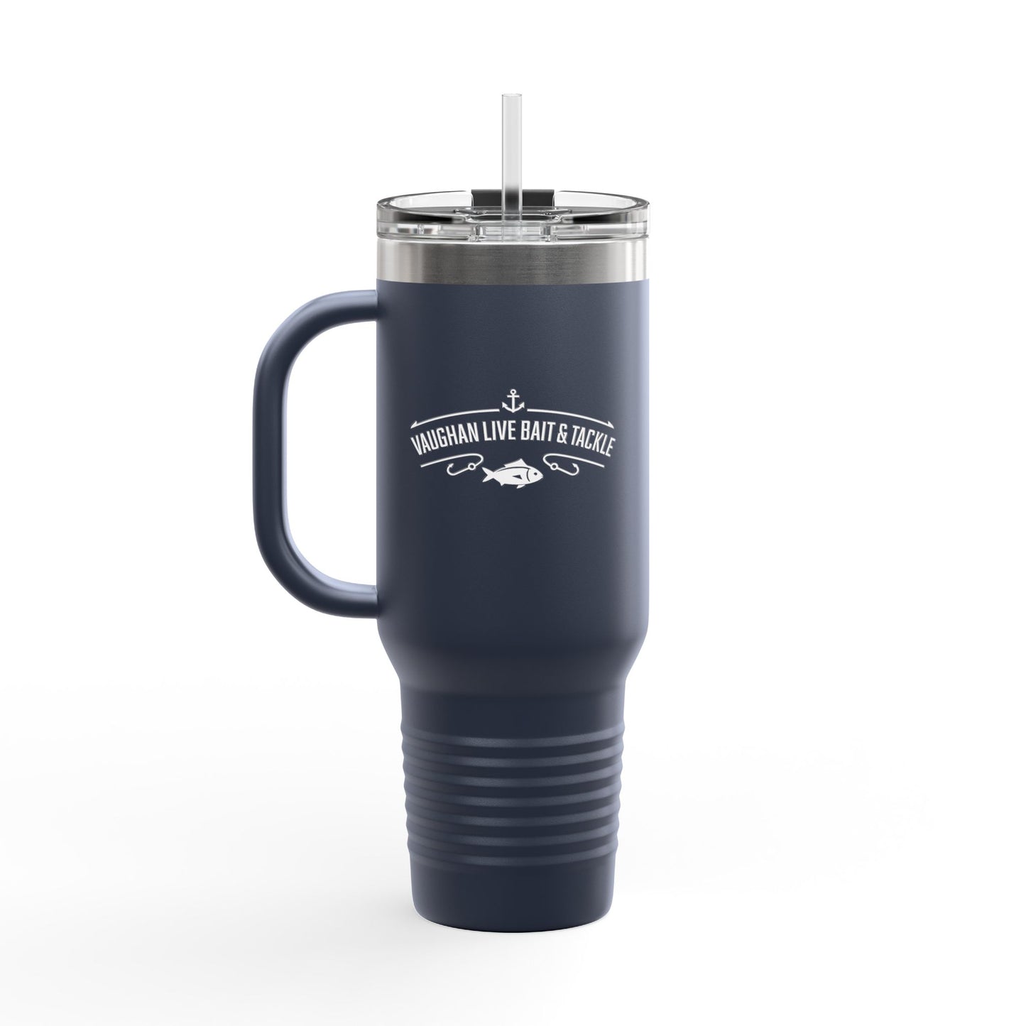 Fishing Logo 40oz Insulated Travel Mug with Handle