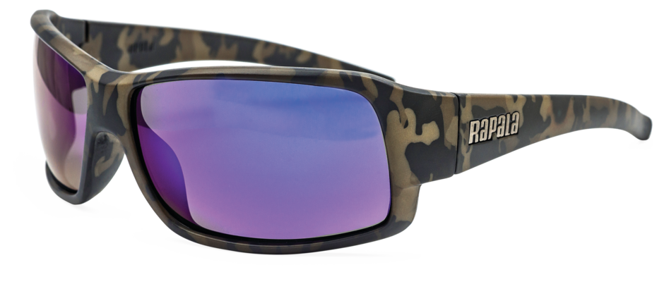 Prowler Polarized Fishg Glasses - CAMO / Gray / Blue Mirror