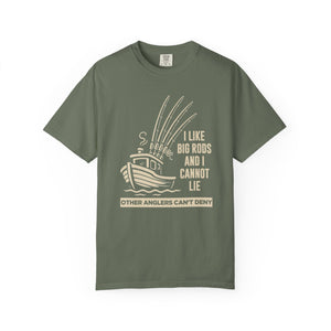Fishing T-Shirt — "I Like Big Rods and I Cannot Lie" Graphic Tee for Anglers thumbnail 5