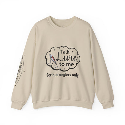 Fishing Enthusiast Crewneck Sweatshirt - "Talk Lure to Me"