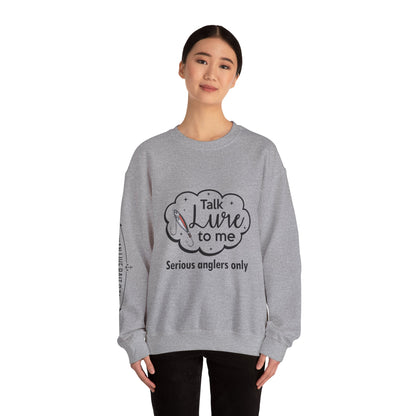 Fishing Enthusiast Crewneck Sweatshirt - "Talk Lure to Me"