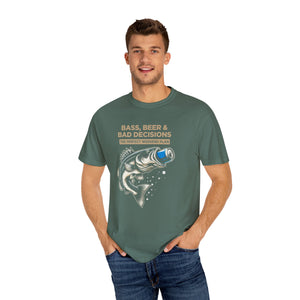 Bass, Beer & Bad Decisions Fishing T-Shirt — Weekend Angler Tee thumbnail 7