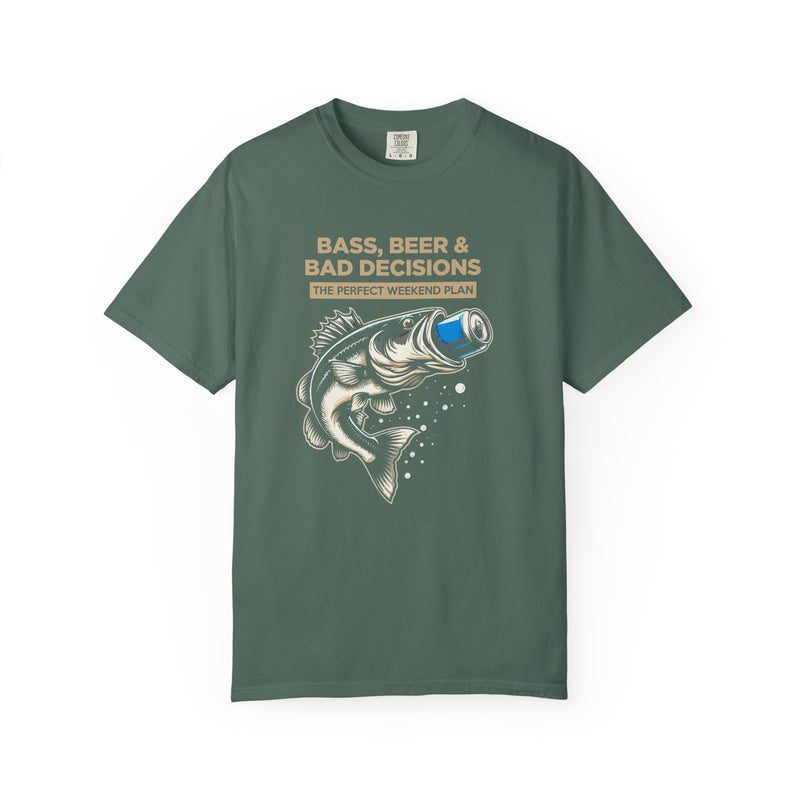 Bass, Beer & Bad Decisions Fishing T-Shirt — Weekend Angler Tee