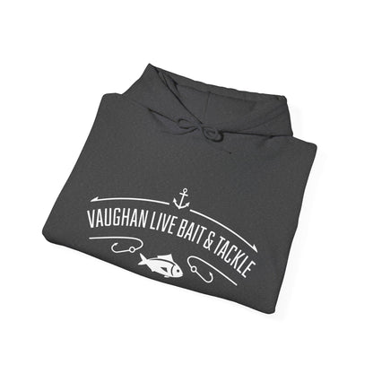 Fishing Hoodie — "Vaughan Live Bait & Tackle" Retro Angler Sweatshirt
