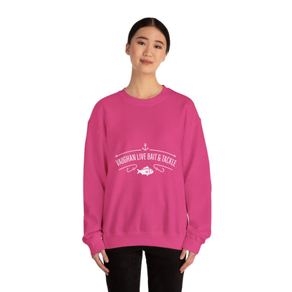 Bait & Tackle Crewneck Sweatshirt — "Vaughan Live Bait & Tackle" Fishing Pullover