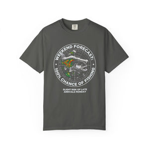 Fishing T-Shirt — "Weekend Forecast: 100% Chance of Fishing" Graphic Tee thumbnail 1