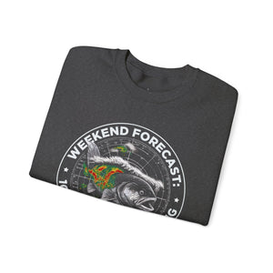 Fishing Crewneck Sweatshirt — “Weekend Forecast: 100% Chance of Fishing” Graphic thumbnail 18