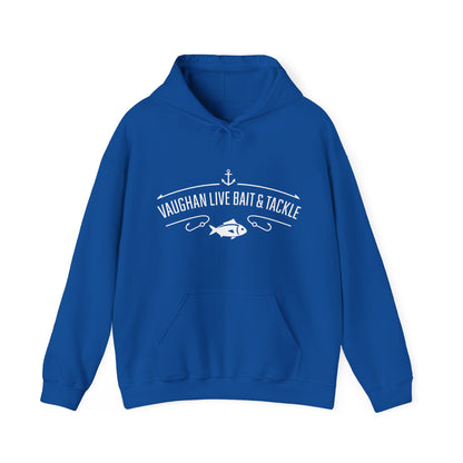 Fishing Hoodie — "Vaughan Live Bait & Tackle" Retro Angler Sweatshirt