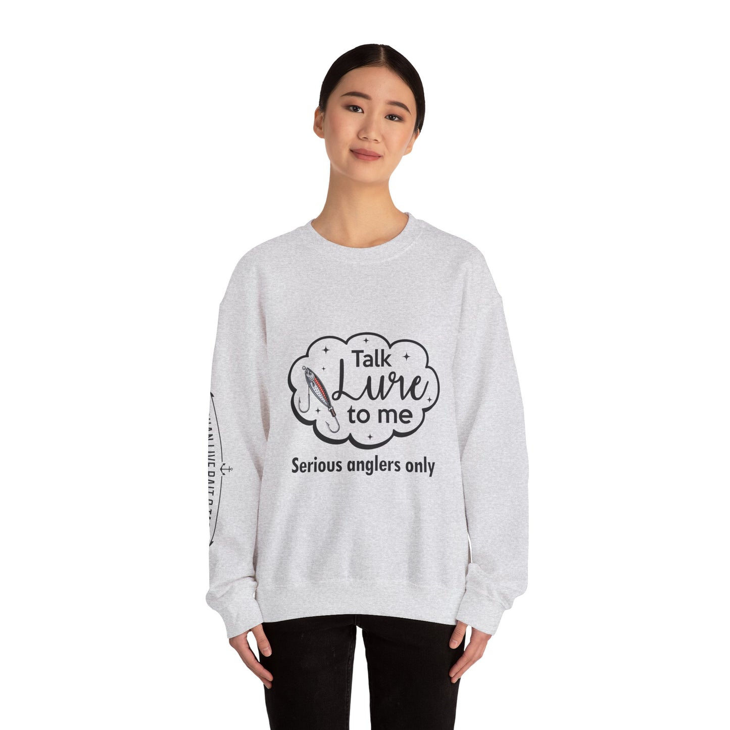 Fishing Enthusiast Crewneck Sweatshirt - "Talk Lure to Me"