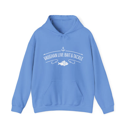 Fishing Hoodie — "Vaughan Live Bait & Tackle" Retro Angler Sweatshirt