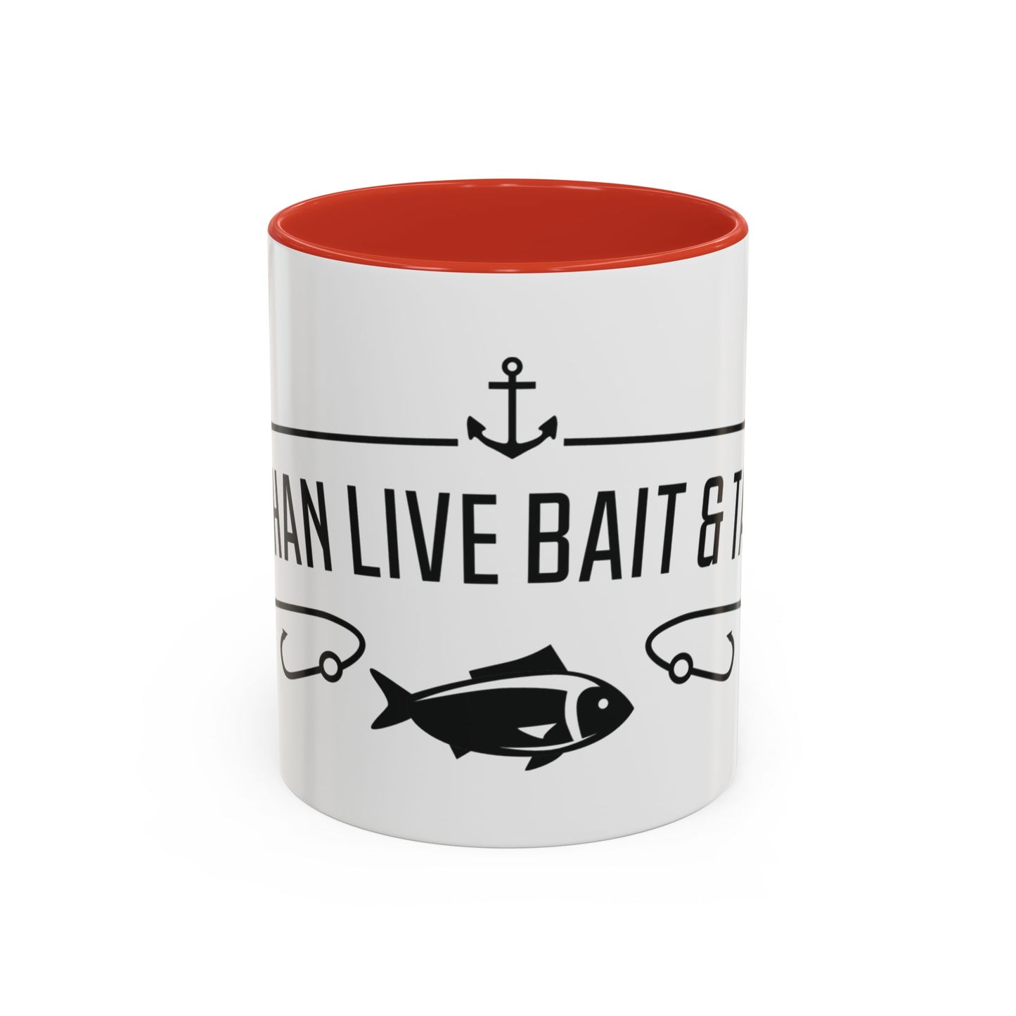 Fishing Coffee Mug — "I'd Rather Be Using Live Bait & Tackle" Accent Mug