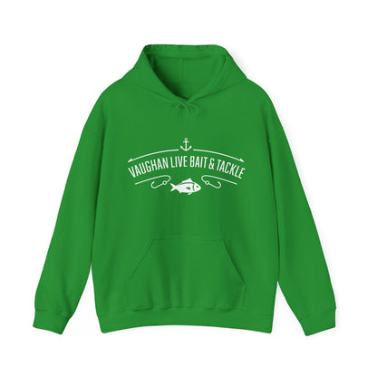 Fishing Hoodie — "Vaughan Live Bait & Tackle" Retro Angler Sweatshirt