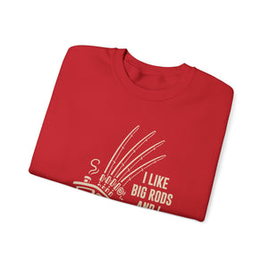 Fishing Sweatshirt – "I Like Big Rods and I Cannot Lie" Angler Crewneck thumbnail 31