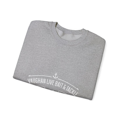 Bait & Tackle Crewneck Sweatshirt — "Vaughan Live Bait & Tackle" Fishing Pullover