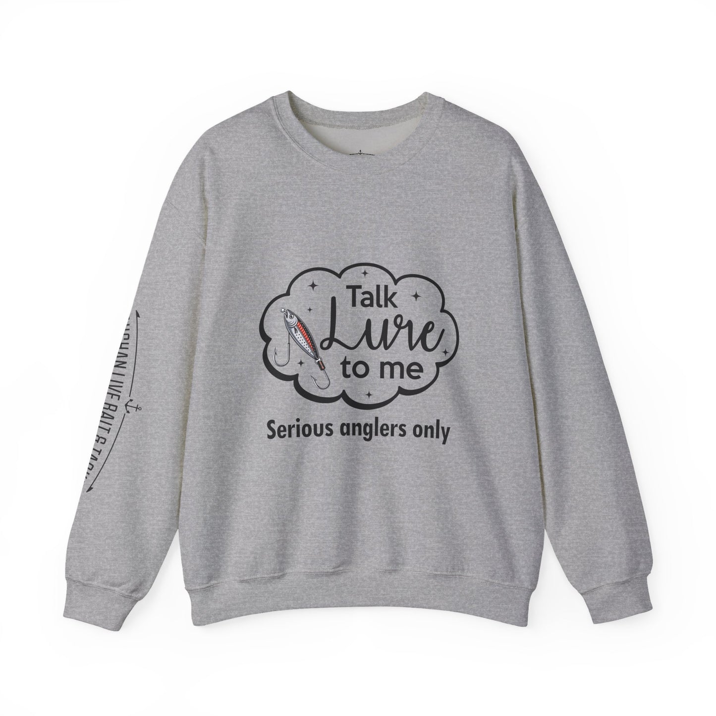 Fishing Enthusiast Crewneck Sweatshirt - "Talk Lure to Me"