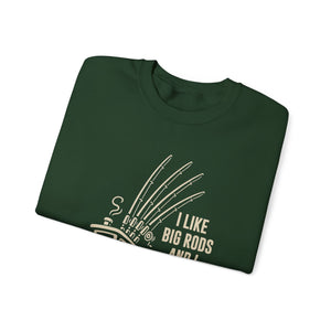 Fishing Sweatshirt – "I Like Big Rods and I Cannot Lie" Angler Crewneck thumbnail 16