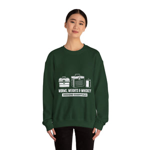 Fishing Crewneck Sweatshirt - "Worms, Weights & Whiskey" Weekend Essentials thumbnail 16