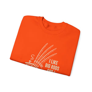 Fishing Sweatshirt – "I Like Big Rods and I Cannot Lie" Angler Crewneck thumbnail 13