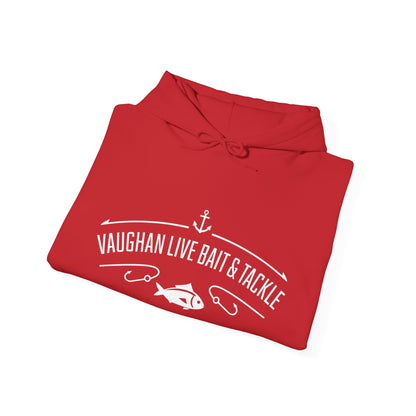 Fishing Hoodie — "Vaughan Live Bait & Tackle" Retro Angler Sweatshirt