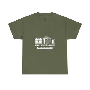 Fishing Weekend Essentials Tee - Worms, Weights & Whiskey thumbnail 3