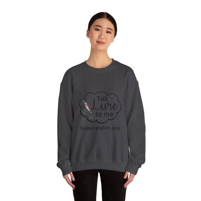 Fishing Enthusiast Crewneck Sweatshirt - "Talk Lure to Me"