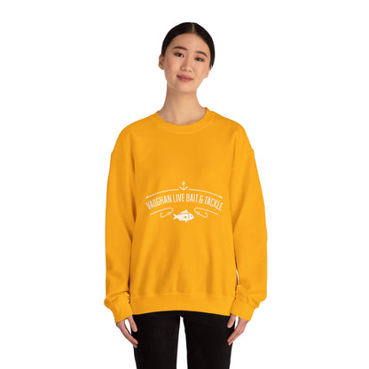 Bait & Tackle Crewneck Sweatshirt — "Vaughan Live Bait & Tackle" Fishing Pullover