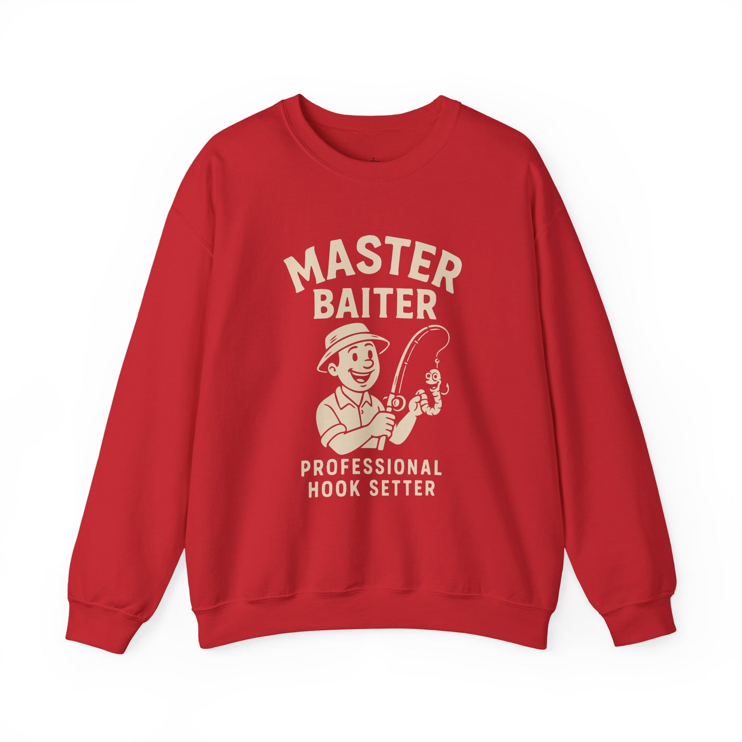 Master Baiter Crewneck Sweatshirt - Perfect Gift for Fishing Enthusiasts