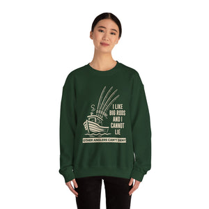 Fishing Sweatshirt – "I Like Big Rods and I Cannot Lie" Angler Crewneck thumbnail 17