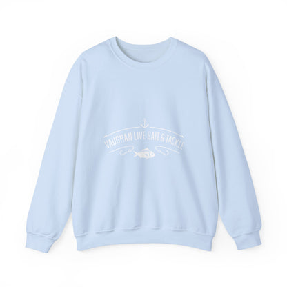 Bait & Tackle Crewneck Sweatshirt — "Vaughan Live Bait & Tackle" Fishing Pullover