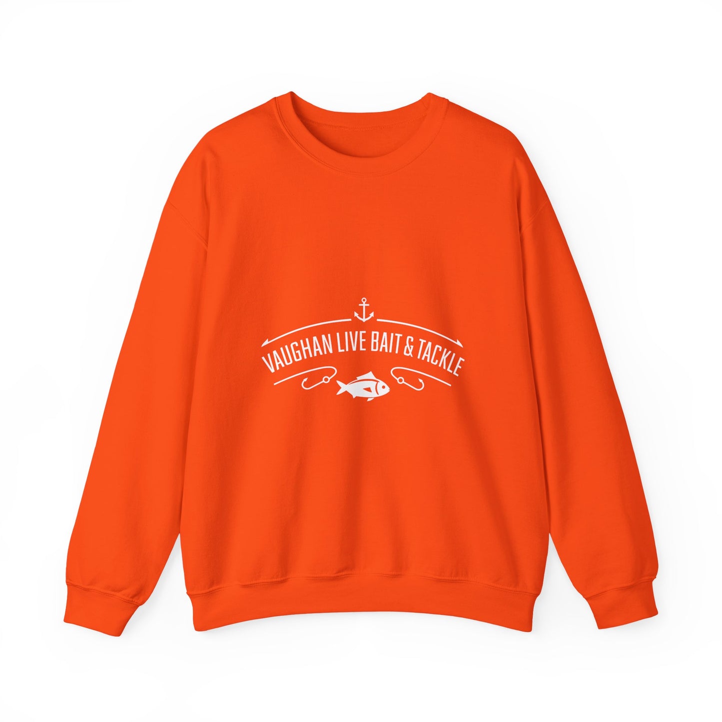Bait & Tackle Crewneck Sweatshirt — "Vaughan Live Bait & Tackle" Fishing Pullover