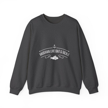 Bait & Tackle Crewneck Sweatshirt — "Vaughan Live Bait & Tackle" Fishing Pullover