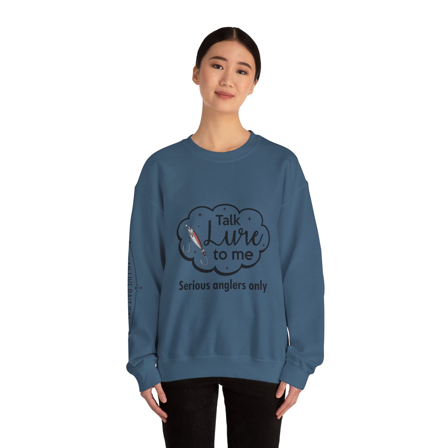 Fishing Enthusiast Crewneck Sweatshirt - "Talk Lure to Me"