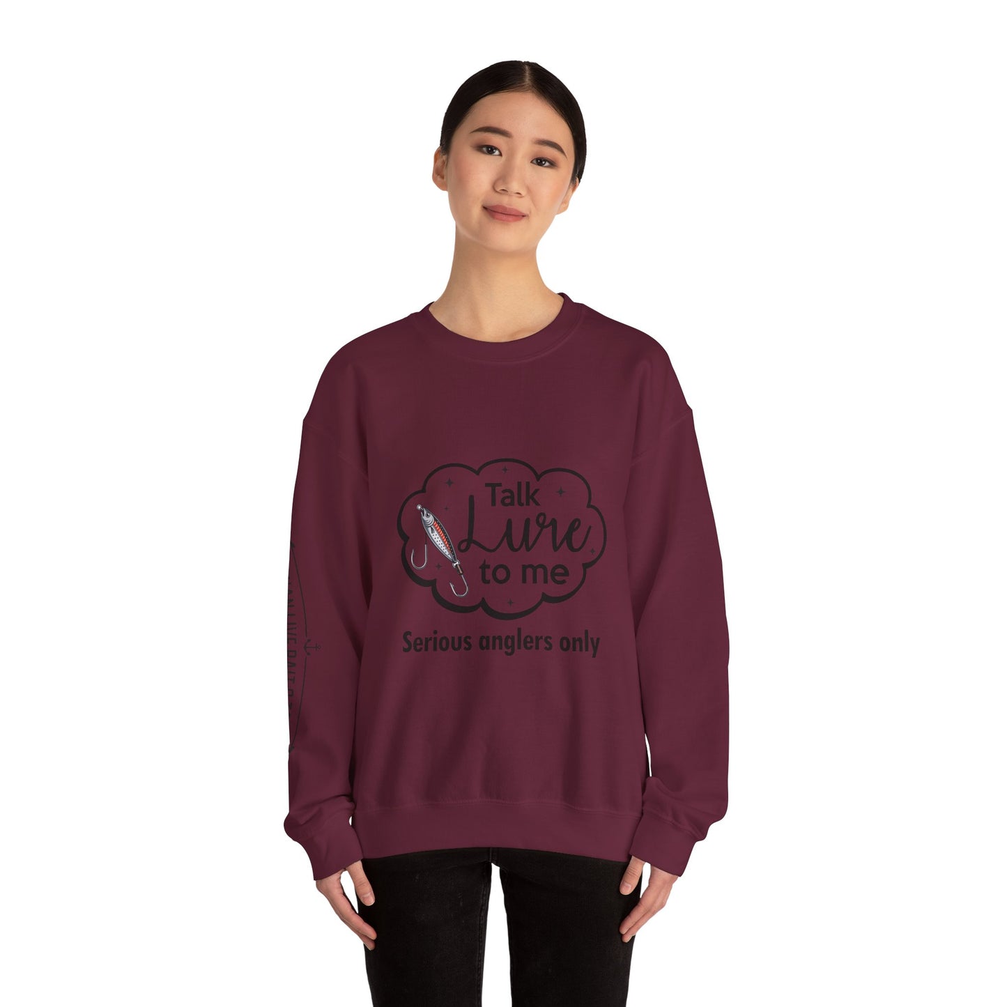 Fishing Enthusiast Crewneck Sweatshirt - "Talk Lure to Me"