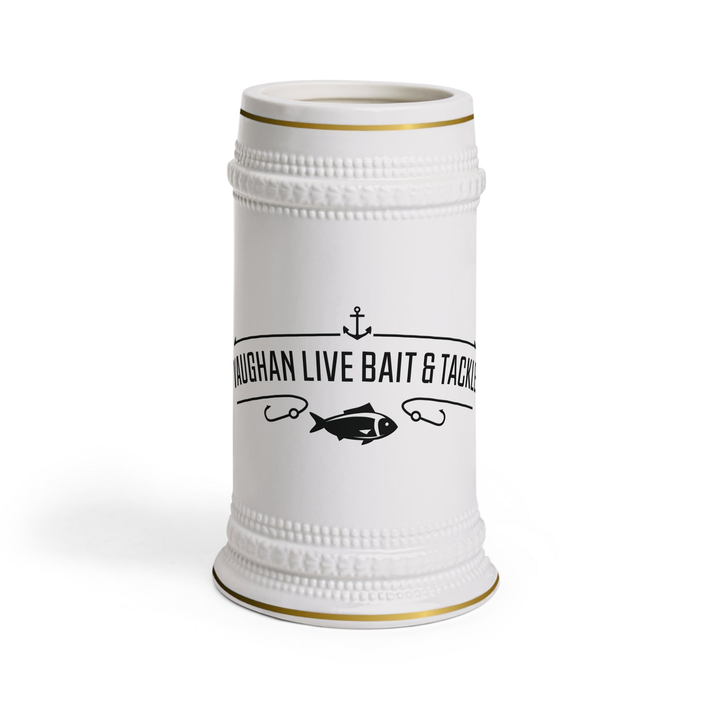 Fishing Bait & Tackle Stein Mug — Vintage Angler Beer Stein