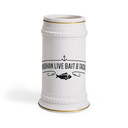 Fishing Bait & Tackle Stein Mug — Vintage Angler Beer Stein