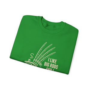 Fishing Sweatshirt – "I Like Big Rods and I Cannot Lie" Angler Crewneck thumbnail 19