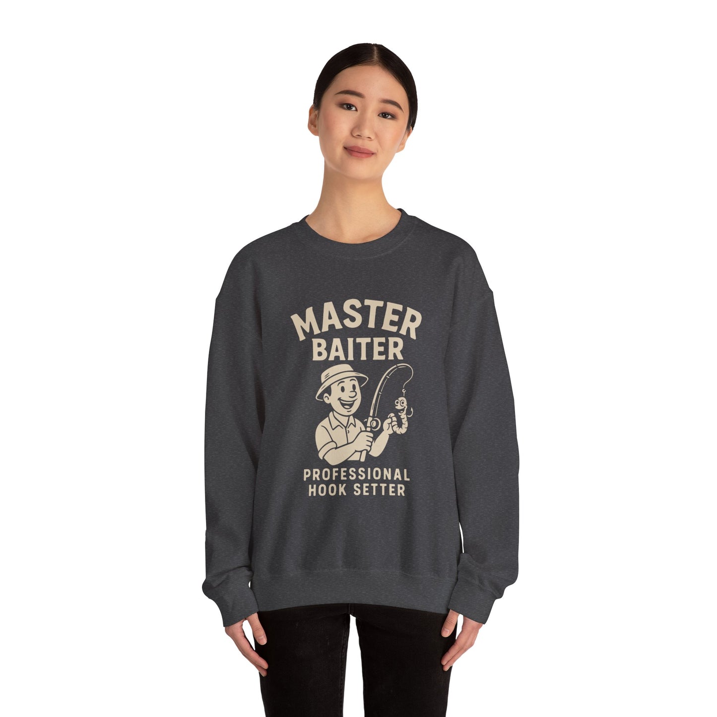 Master Baiter Crewneck Sweatshirt - Perfect Gift for Fishing Enthusiasts