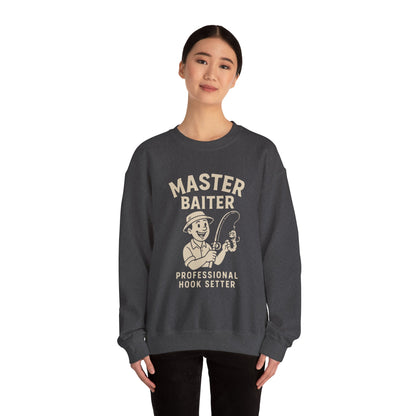 Master Baiter Crewneck Sweatshirt - Perfect Gift for Fishing Enthusiasts