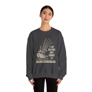 Fishing Sweatshirt – "I Like Big Rods and I Cannot Lie" Angler Crewneck thumbnail 23