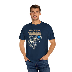 Bass, Beer & Bad Decisions Fishing T-Shirt — Weekend Angler Tee thumbnail 10