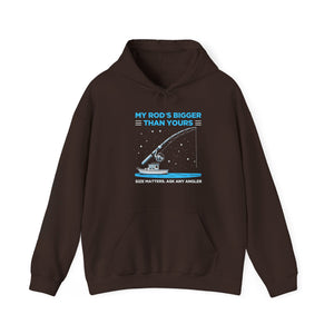 Fishing Hoodie — “My Rod’s Bigger Than Yours” Graphic Sweatshirt thumbnail 2