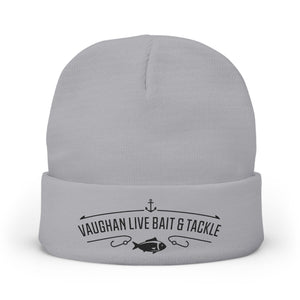 Embroidered 'Vaughan Live Bait & Tackle' Knit Beanie – Fishing Logo Winter Hat thumbnail 1