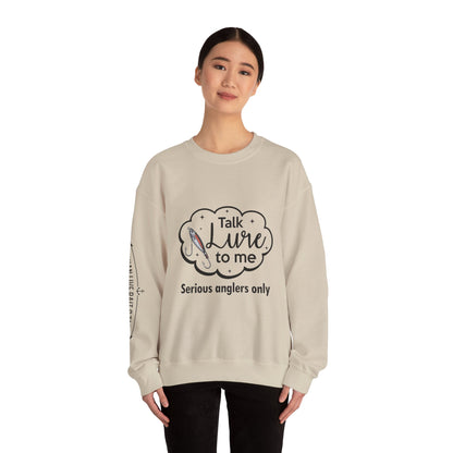 Fishing Enthusiast Crewneck Sweatshirt - "Talk Lure to Me"