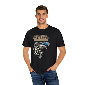 Bass, Beer & Bad Decisions Fishing T-Shirt — Weekend Angler Tee thumbnail 16