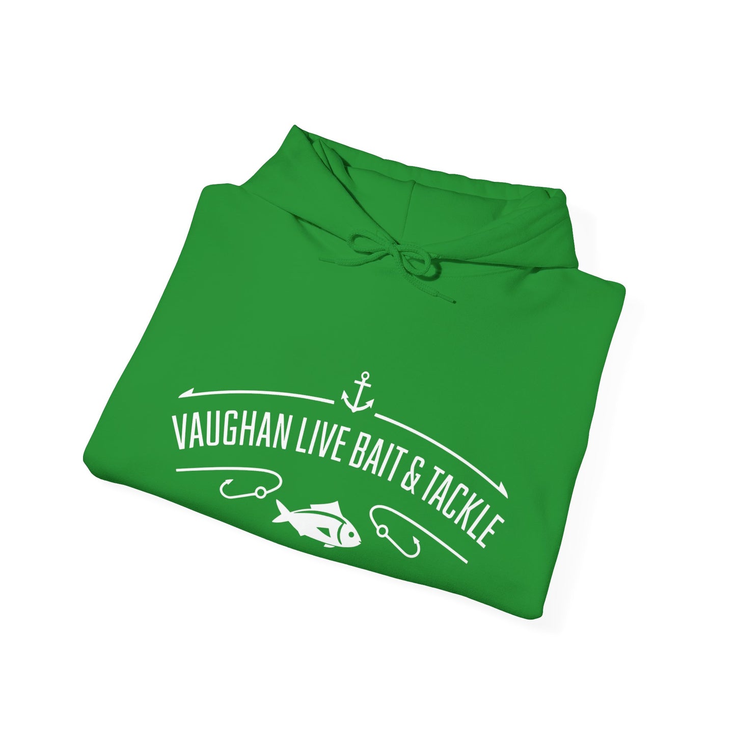 Fishing Hoodie — "Vaughan Live Bait & Tackle" Retro Angler Sweatshirt