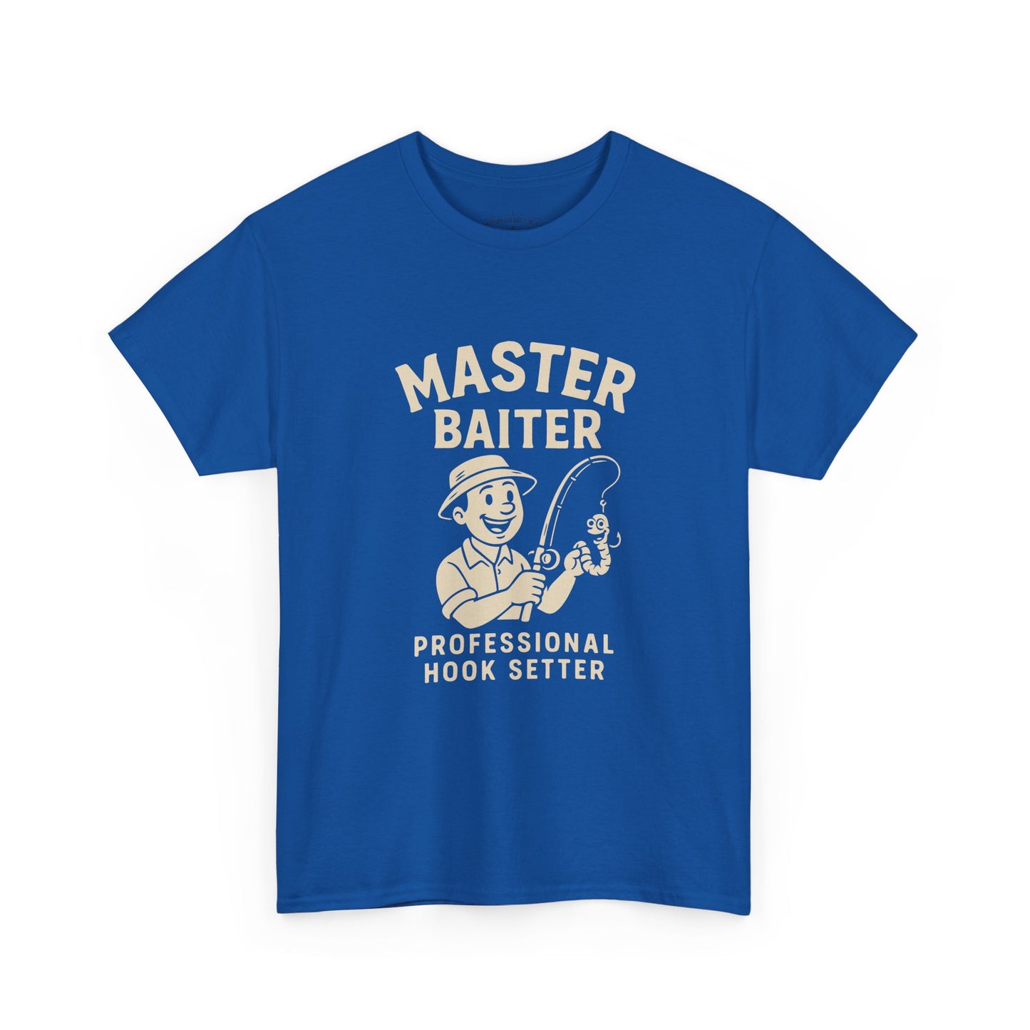 Master Baiter Fishing Tee - Unisex Heavy Cotton Shirt for Fishing Enthusiasts