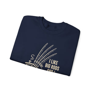 Fishing Sweatshirt – "I Like Big Rods and I Cannot Lie" Angler Crewneck thumbnail 28
