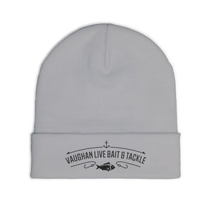 Embroidered 'Vaughan Live Bait & Tackle' Knit Beanie – Fishing Logo Winter Hat thumbnail 4