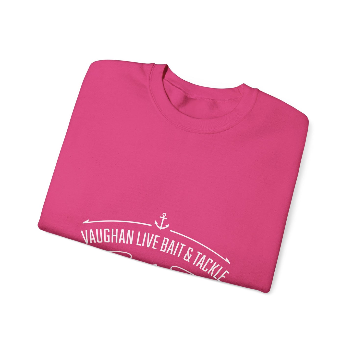 Bait & Tackle Crewneck Sweatshirt — "Vaughan Live Bait & Tackle" Fishing Pullover