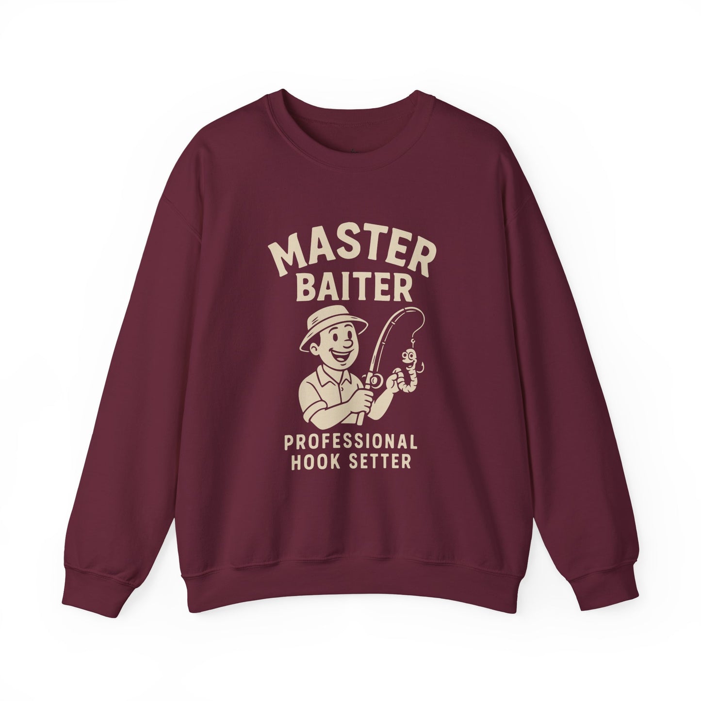 Master Baiter Crewneck Sweatshirt - Perfect Gift for Fishing Enthusiasts